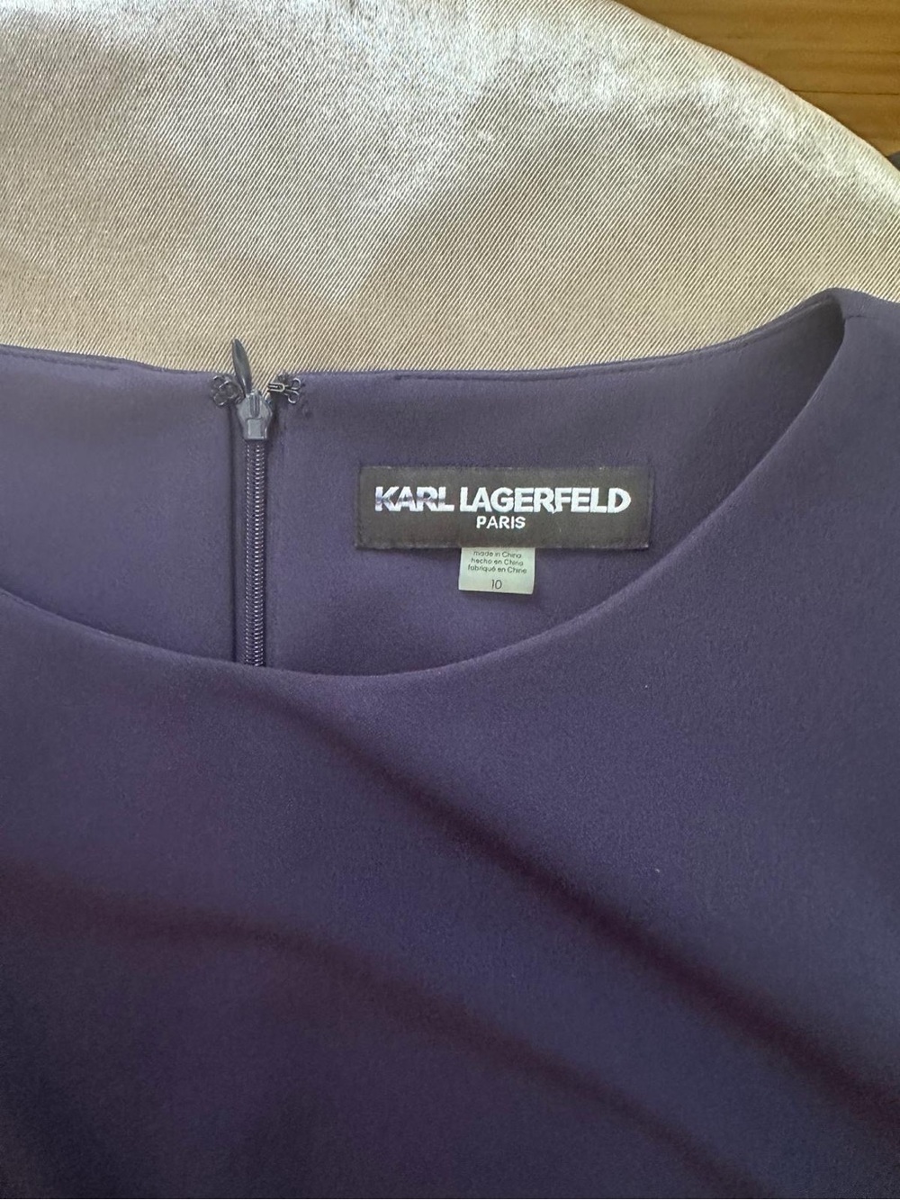 Karl Lagerfeld Purple Backless Sheath Dress - Picture 6 of 10